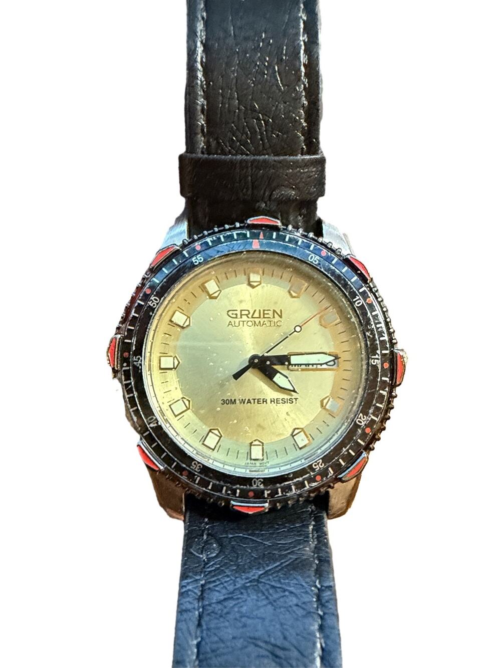 Gruen Automatic Mens Watch Day Date 30M Water Resistant Sport Style